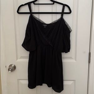 BLACK TORRID OFF THE SHOULDER SHIRT